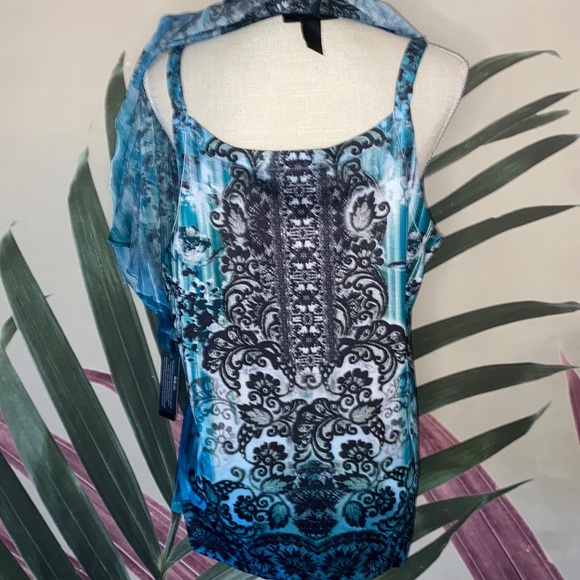 Style & Co Layered Capelet Top with Attached Cami NWT - Picture 4 of 8